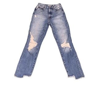 Women’s Good American Vintage Distressed Raw Hem Size 00/24 (24x28) Rise 10.5.